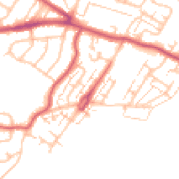 Daytime road noise heatmap for KT9 2AN