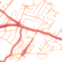 Daytime road noise heatmap for KT9 2AS