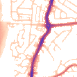 Daytime road noise heatmap for KT9 2BF