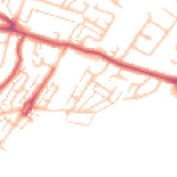 Daytime road noise heatmap for KT9 2BT