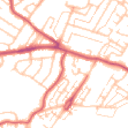 Daytime road noise heatmap for KT9 2DJ