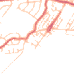 Daytime road noise heatmap for KT9 2DX