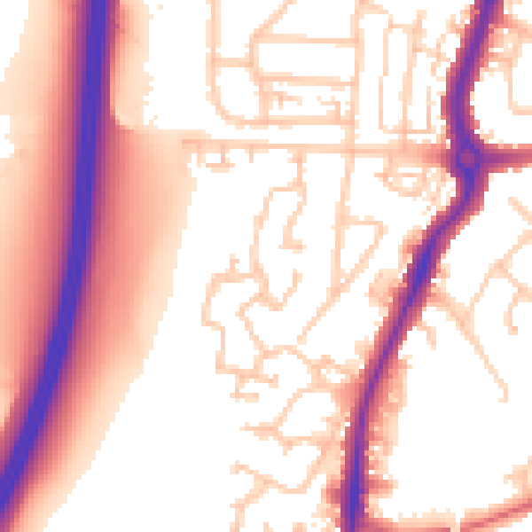 Daytime road noise heatmap for KT9 2GE