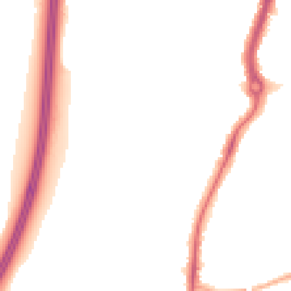 Night-time road noise heatmap for KT9 2GE