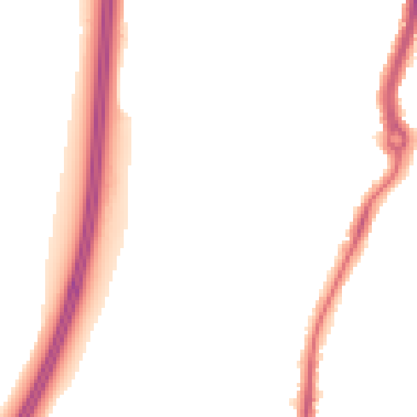Night-time road noise heatmap for KT9 2GU