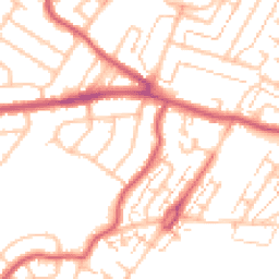 Daytime road noise heatmap for KT9 2HA