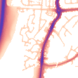 Daytime road noise heatmap for KT9 2HL