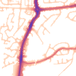 Daytime road noise heatmap for KT9 2JA