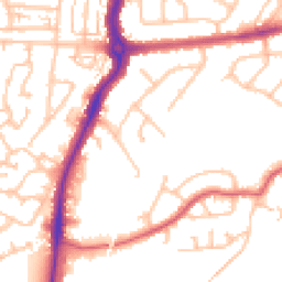 Daytime road noise heatmap for KT9 2JD