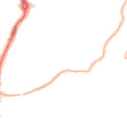 Night-time road noise heatmap for KT9 2JZ