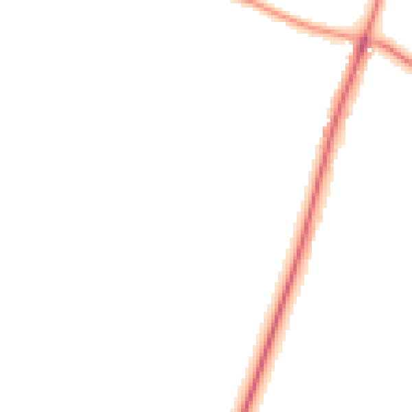 Night-time road noise heatmap for KT9 2NL