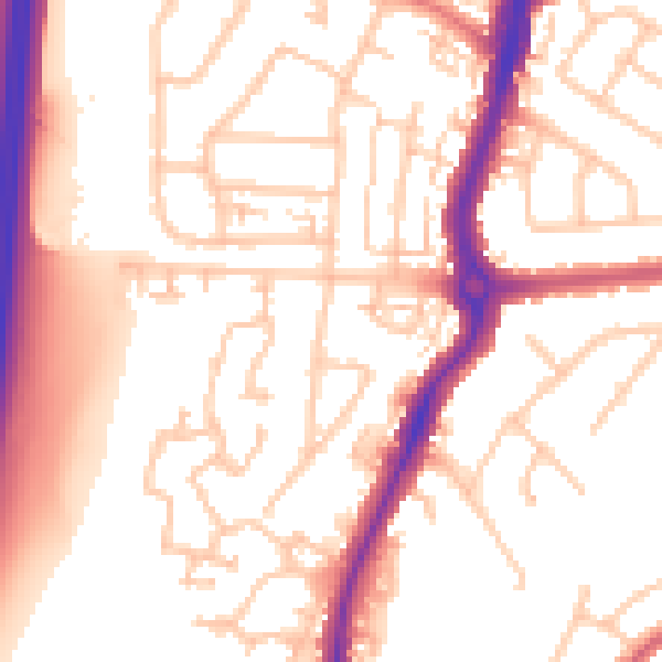Daytime road noise heatmap for KT9 2PR