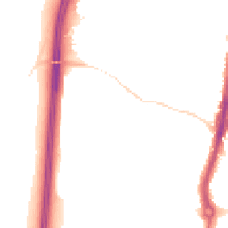 Night-time road noise heatmap for KT9 2RH
