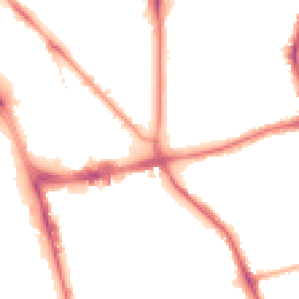 Night-time road noise heatmap for L1 0DQ