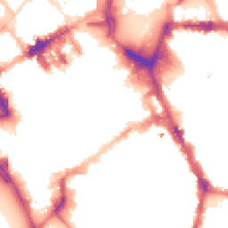 Night-time road noise heatmap for L1 1DJ