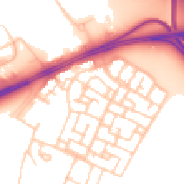 Daytime road noise heatmap for L11 0AD