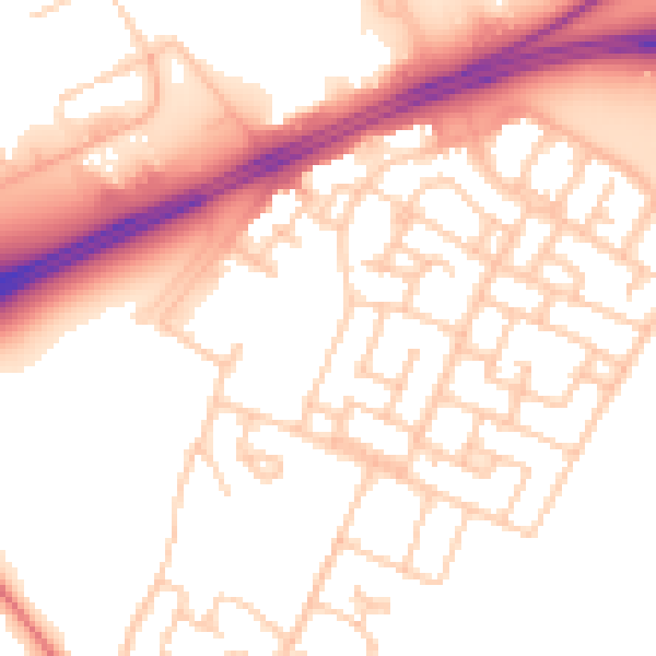 Daytime road noise heatmap for L11 0AE