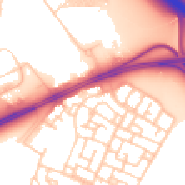 Daytime road noise heatmap for L11 0AF