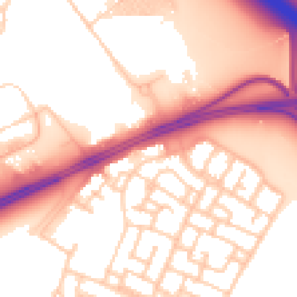 Daytime road noise heatmap for L11 0AR