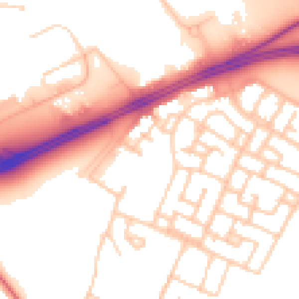 Daytime road noise heatmap for L11 0AT