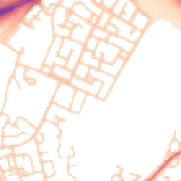 Daytime road noise heatmap for L11 0BN