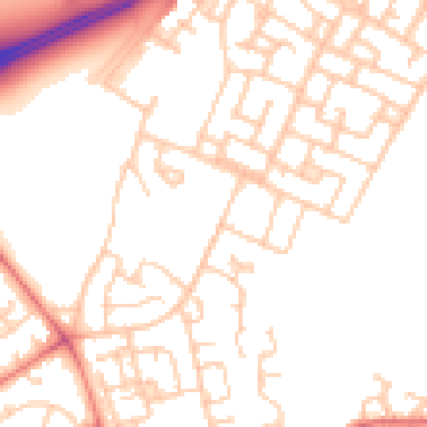 Daytime road noise heatmap for L11 0BS