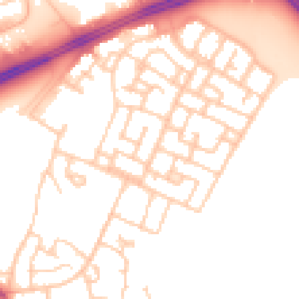 Daytime road noise heatmap for L11 0BY