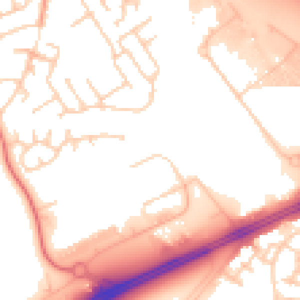 Daytime road noise heatmap for L11 0ED