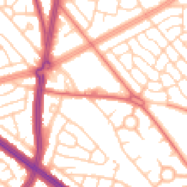 Daytime road noise heatmap for L11 1AD