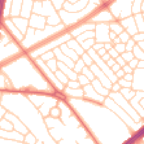Daytime road noise heatmap for L11 1AG