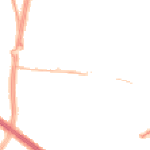 Night-time road noise heatmap for L11 1AN