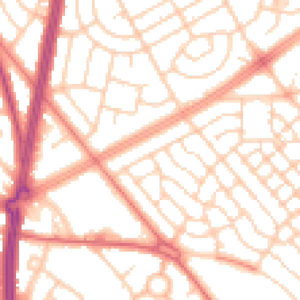 Daytime road noise heatmap for L11 1DR