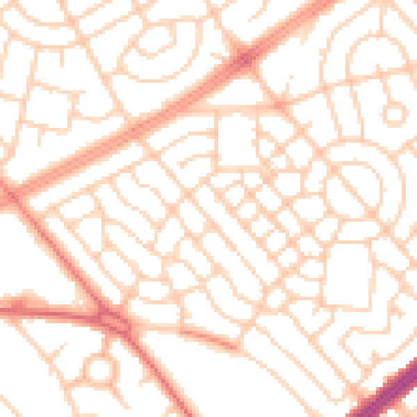 Daytime road noise heatmap for L11 1EE