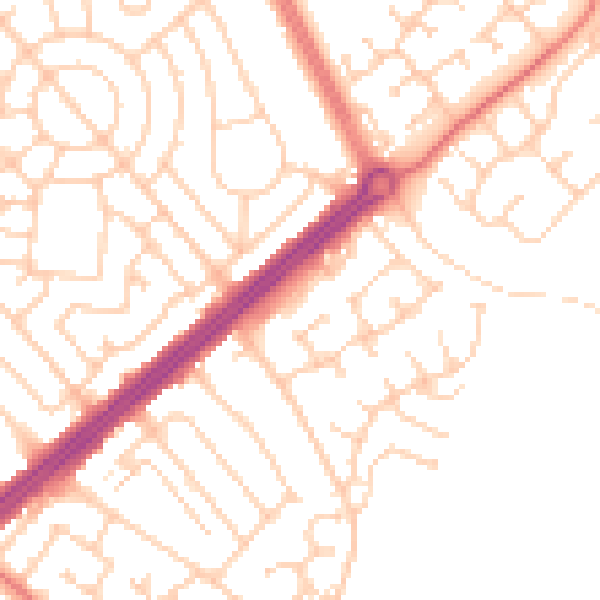 Daytime road noise heatmap for L11 1ER