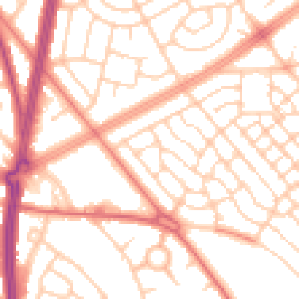 Daytime road noise heatmap for L11 1FD