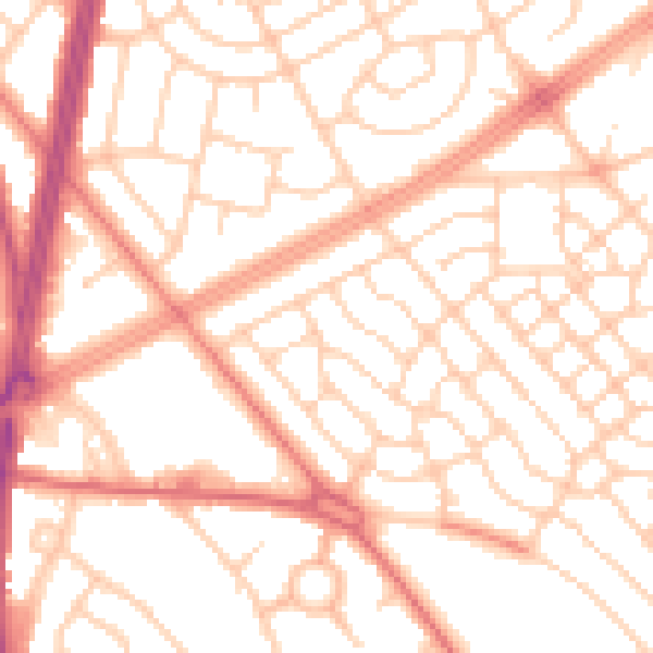 Daytime road noise heatmap for L11 1FE