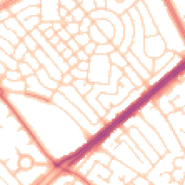 Daytime road noise heatmap for L11 1HT