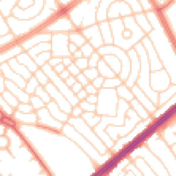 Daytime road noise heatmap for L11 2AD