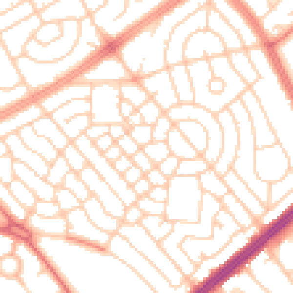Daytime road noise heatmap for L11 2AH