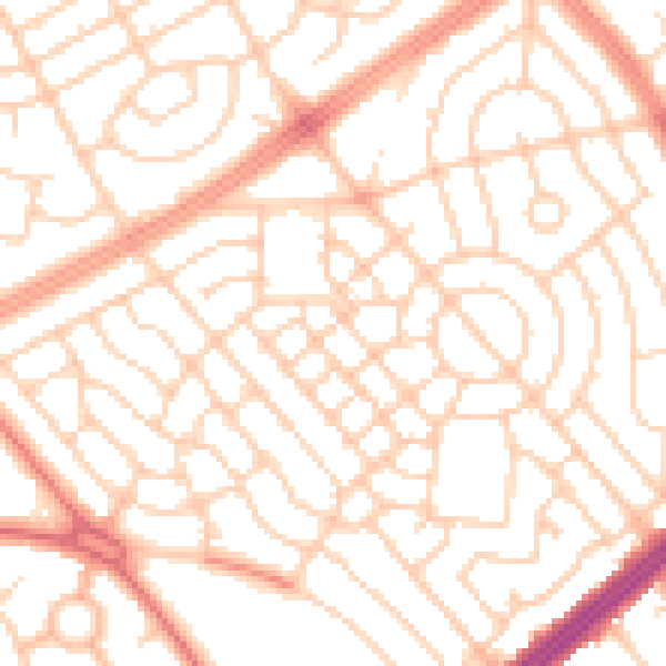 Daytime road noise heatmap for L11 2AR