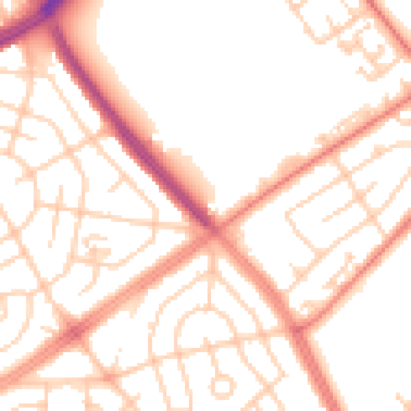 Daytime road noise heatmap for L11 2SE