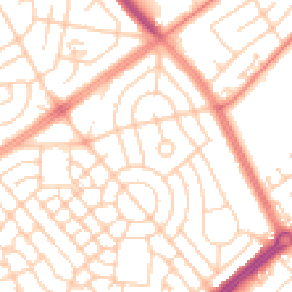 Daytime road noise heatmap for L11 2TS