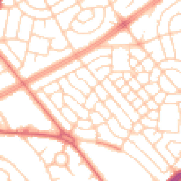 Daytime road noise heatmap for L11 2YG