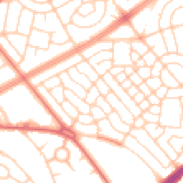 Daytime road noise heatmap for L11 2YH