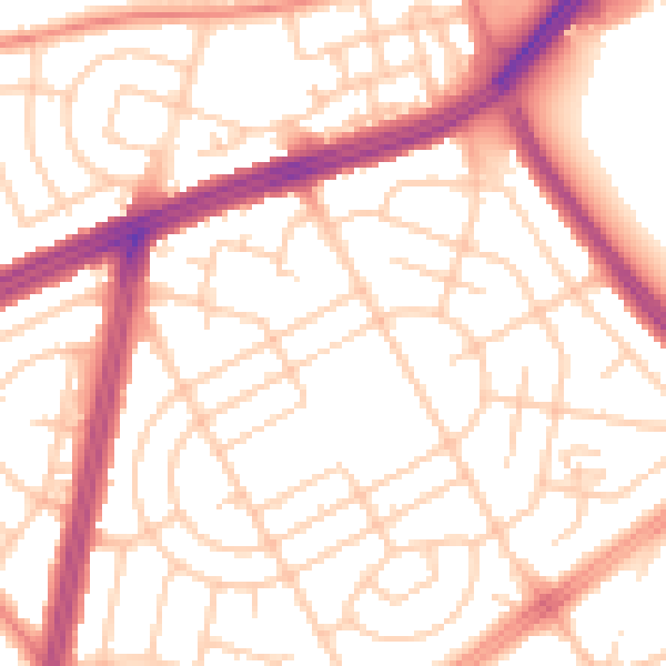Daytime road noise heatmap for L11 3DB