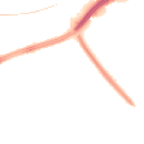 Night-time road noise heatmap for L11 3ED