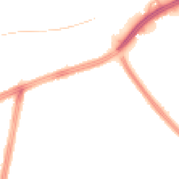 Night-time road noise heatmap for L11 3EE