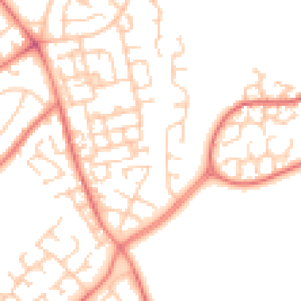 Daytime road noise heatmap for L11 4AB
