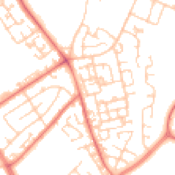 Daytime road noise heatmap for L11 4RG