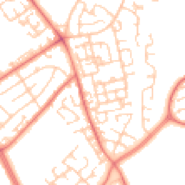 Daytime road noise heatmap for L11 4RJ
